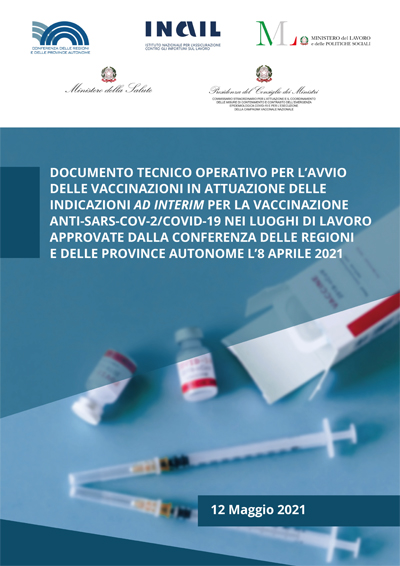 Vaccinazioni in azienda: da Inail nuovo documento tecnico operativo