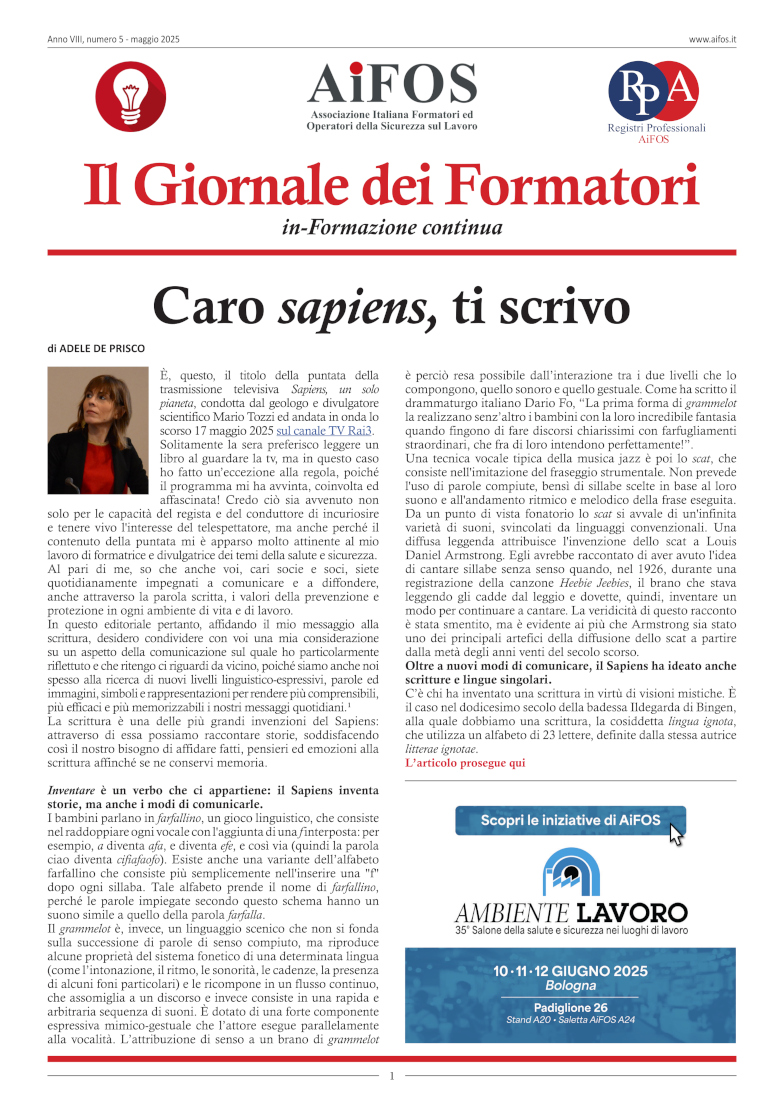 Il Giornale dei Formatori - Maggio 2025